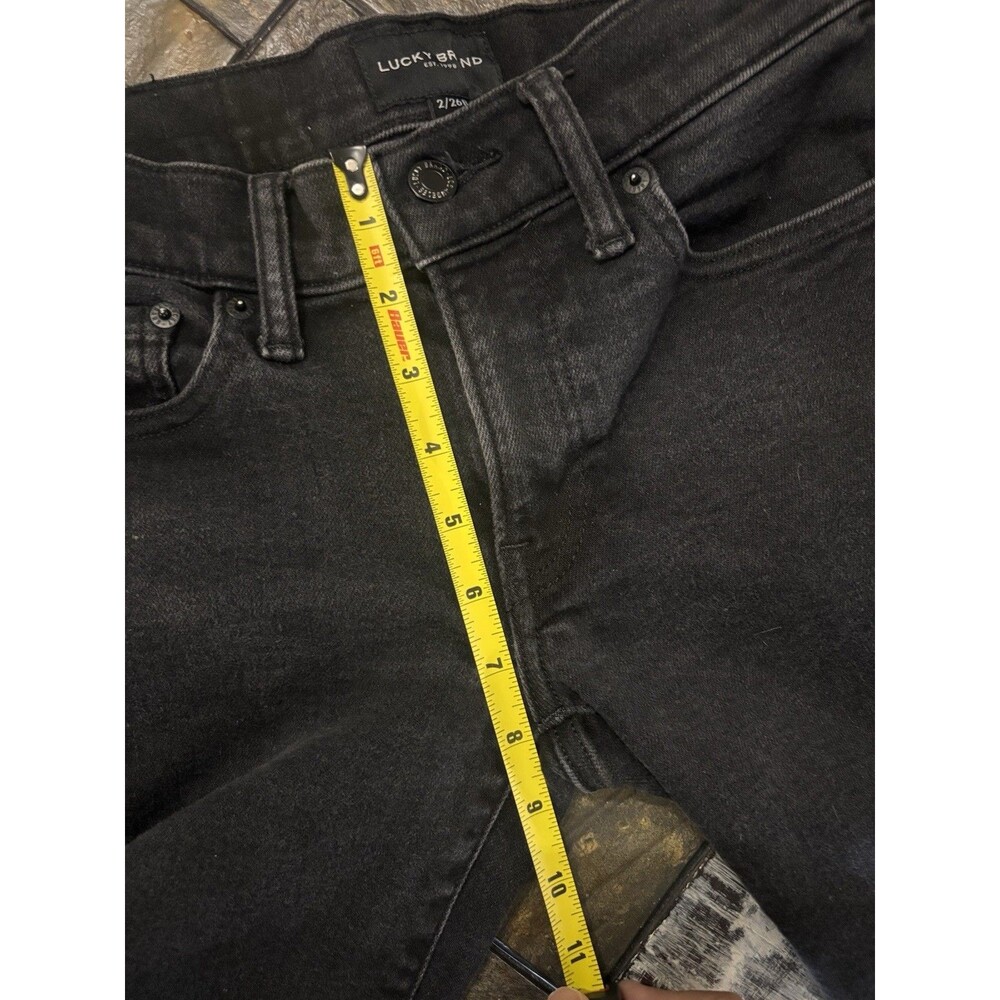 Lucky brand Women’s Black jeans sweet mid rise straight Sz 26 R Stretch Darkwash - Picture 8 of 13